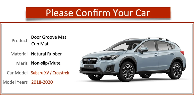 Нескользящий коврик с прорезями для ворот резиновые коврики Subaru XV 2018 2019 2020 Crosstrek