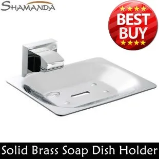 Бесплатная доставка Мыло блюдо держатель Твердый латунный строительство хром