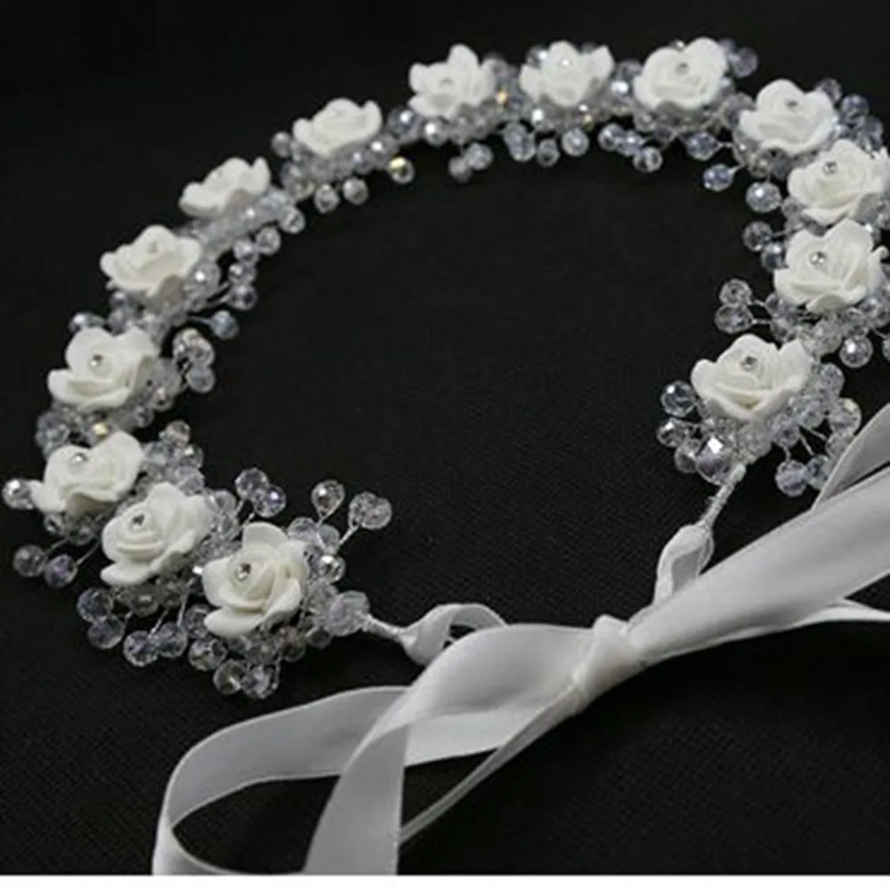 Свадебная диадема Мягкая Керамика цветок свадебные headdress17