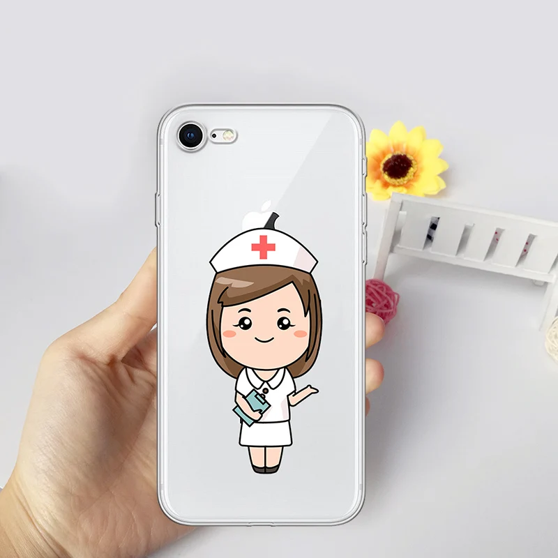 Социальные услуги доктор-медсестра чехлы для телефонов iPhone 7X6 6s 8 Plus XR XS MAX Coque 5S SE