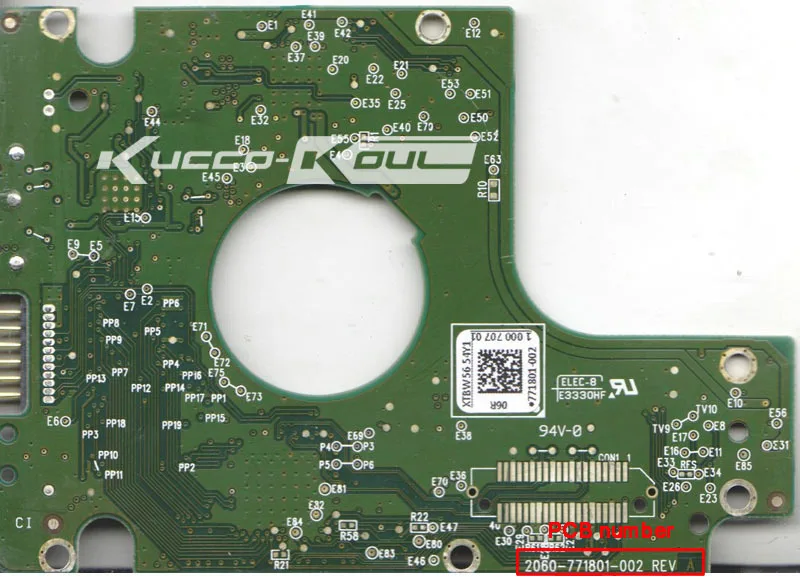 hard drive controller printed circuit board logic 2060-771801-002 REV A/P1 PCB for WD 2.5 USB HDD repair data recovery |