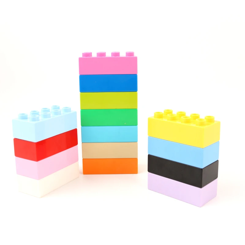 6 шт. Diy 2X4dots толстые кирпичи крупные частицы аксессуары строительные блоки