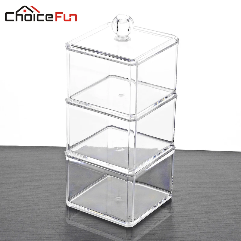 Выбор Забавный хит продаж 3 яруса квадратные офисные аксессуары прозрачный