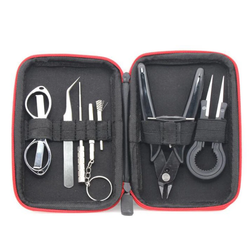 DIY Electronic Cigarette Special Tool Multifunctional Bag Wire Heaters Kit Ceramic Tweezers Rod Pliers Steel Brush | Инструменты