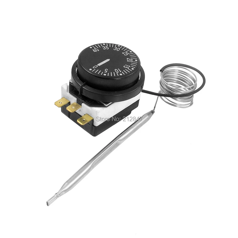 

1NC 1NO AC 250V/380V 16A 0-40C Temperature Control Switch Capillary Thermostat