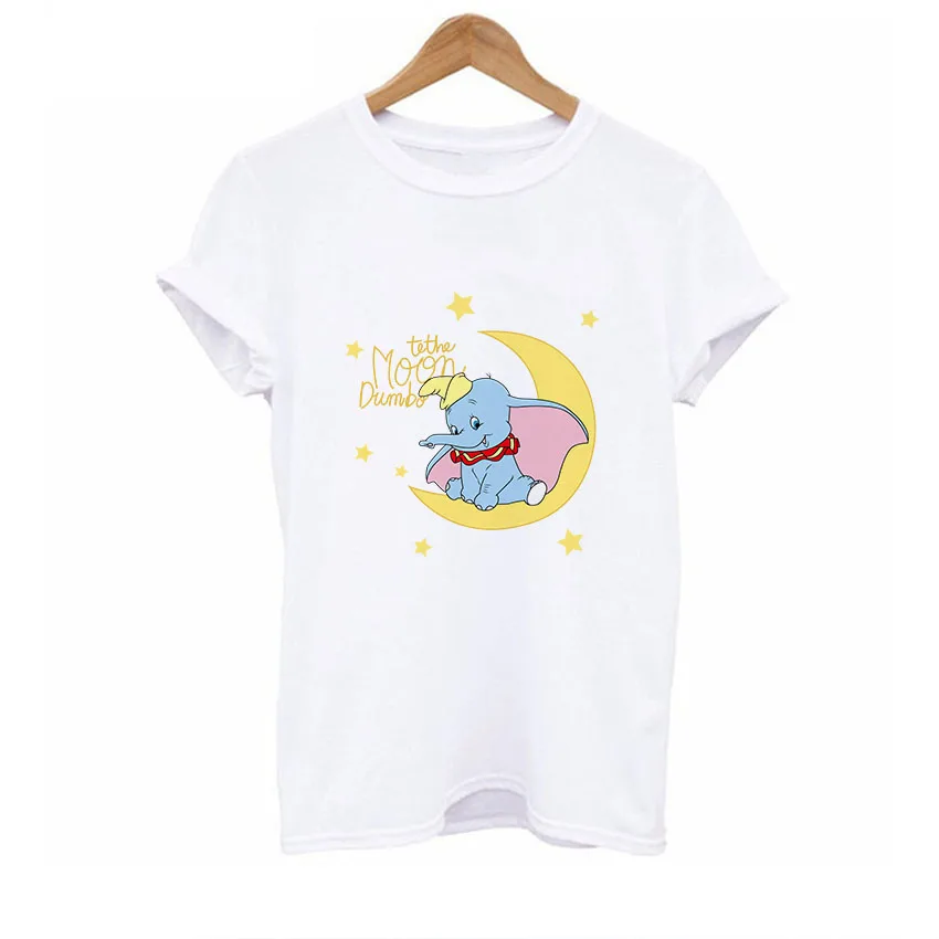 BTFCL Dumbo, женская футболка, Забавный слон, Camiseta Dumbo, футболка с принтом, женская, американская, популярная, футболка, милая, 90 s, футболка с животными