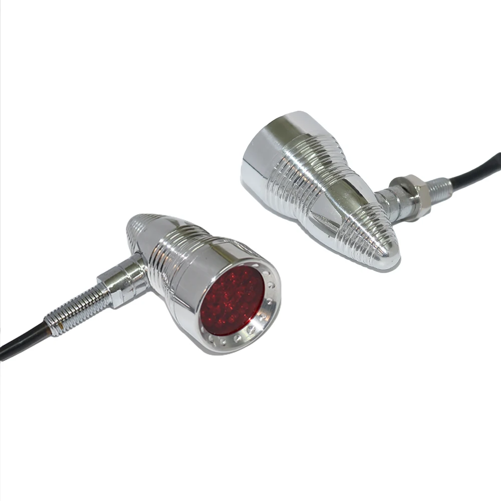 Motorcycle Chrome 20 LED Red Lens Bullet Turn Signal Light Indicator Blinker Front Rear For Suzuki Universal costoms |