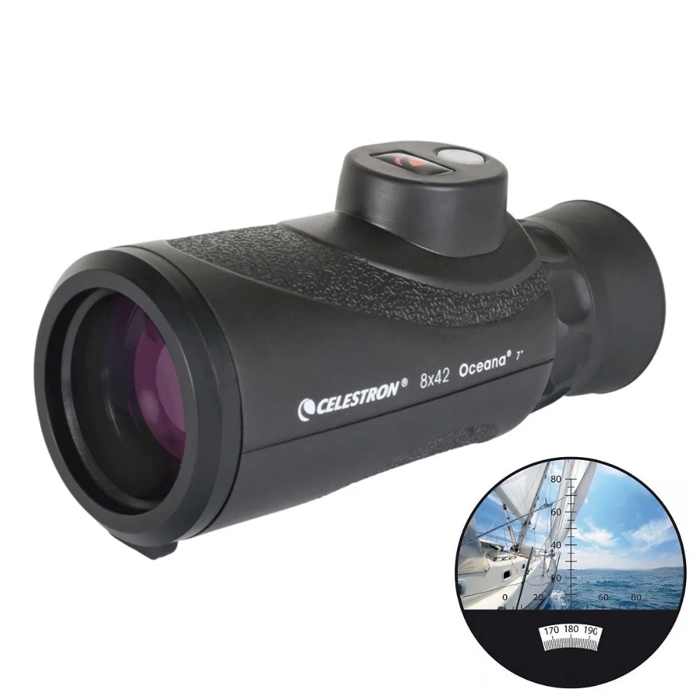 Телескоп Celestron 8X42 монокулярный телескоп со встроенным компасом и сеткой для