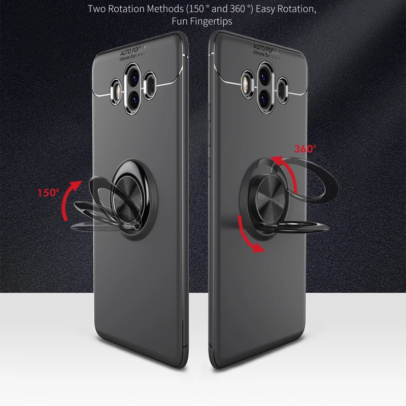 Чехол для телефона панель Huawei Mate 10 вращающийся держатель кольца на палец Матовая