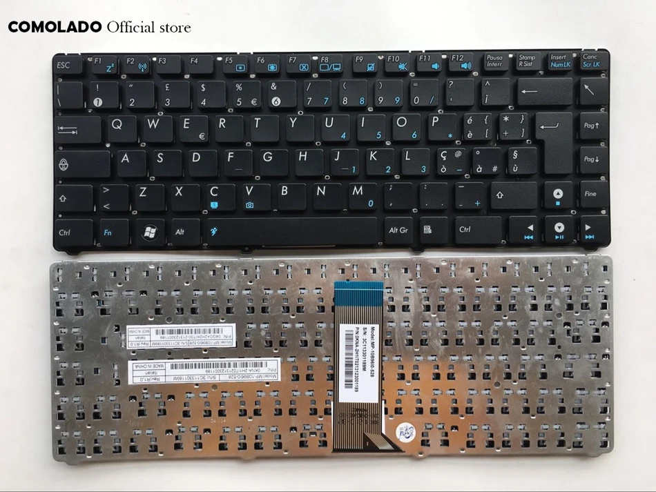 Это итальянская клавиатура для ASUS EeePC Epc 1215T 1215 1215N 1215P 1215PED 1215PN черная без рамки