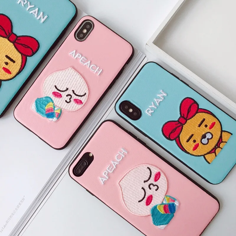 Новый милый Вышитый Чехол для телефона Apple iPhone 6 7 8 6S 6SPlus 7Plus 8Plus X | Мобильные