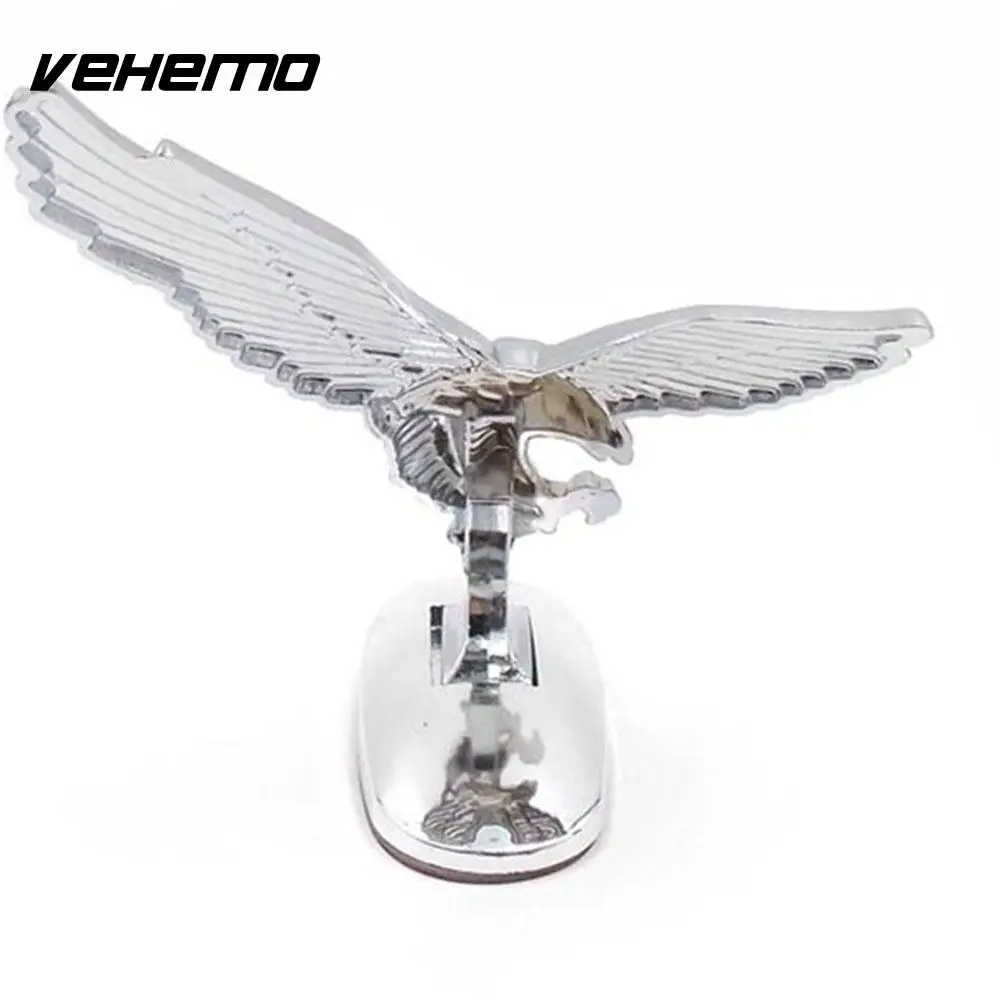 Металлические автомобильные 3D наклейки Vehemo с летающим орлом креативная голова