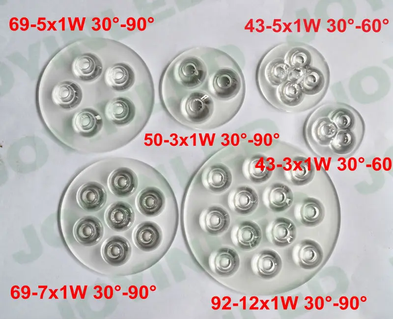 

Free shipping LED lens diameter 50MM 45degrees XLamp XR-E LED lens 3W 9W led ceiling light Reflector Collimator lens