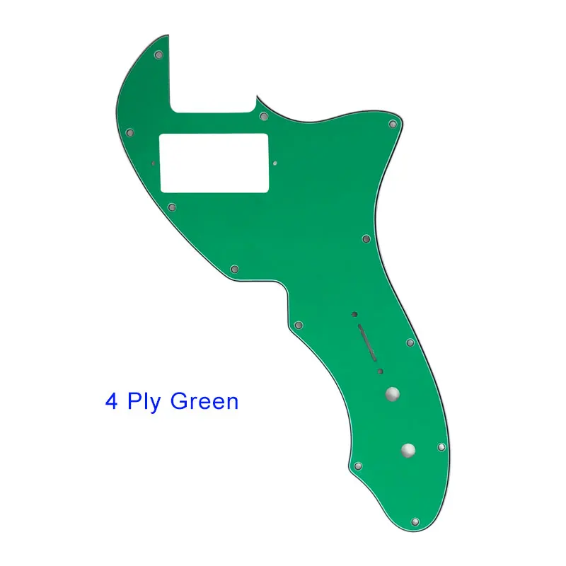 4Ply Green Pleroo пользовательские гитарные части-для США Thinline Tele 69 гитарная накладка с PAF хамбакером царапина пластины, Многоцветный выбор - Цвет: 4Ply Green