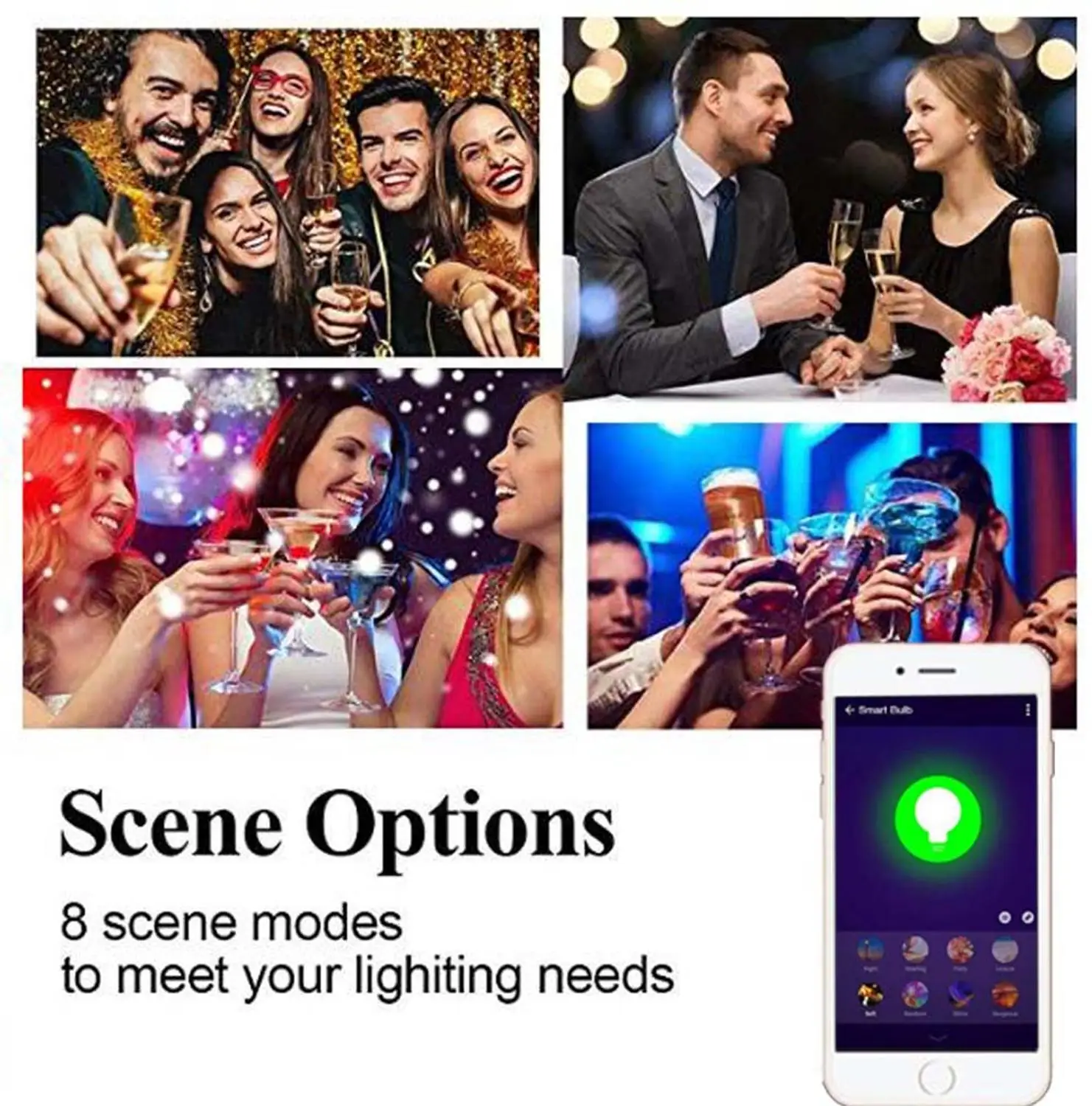 E27 Smart Wifi LED Bulb Colorful Remote Control RGBW Light Lamp for Amazon Alexa Google Home Tuya | Освещение