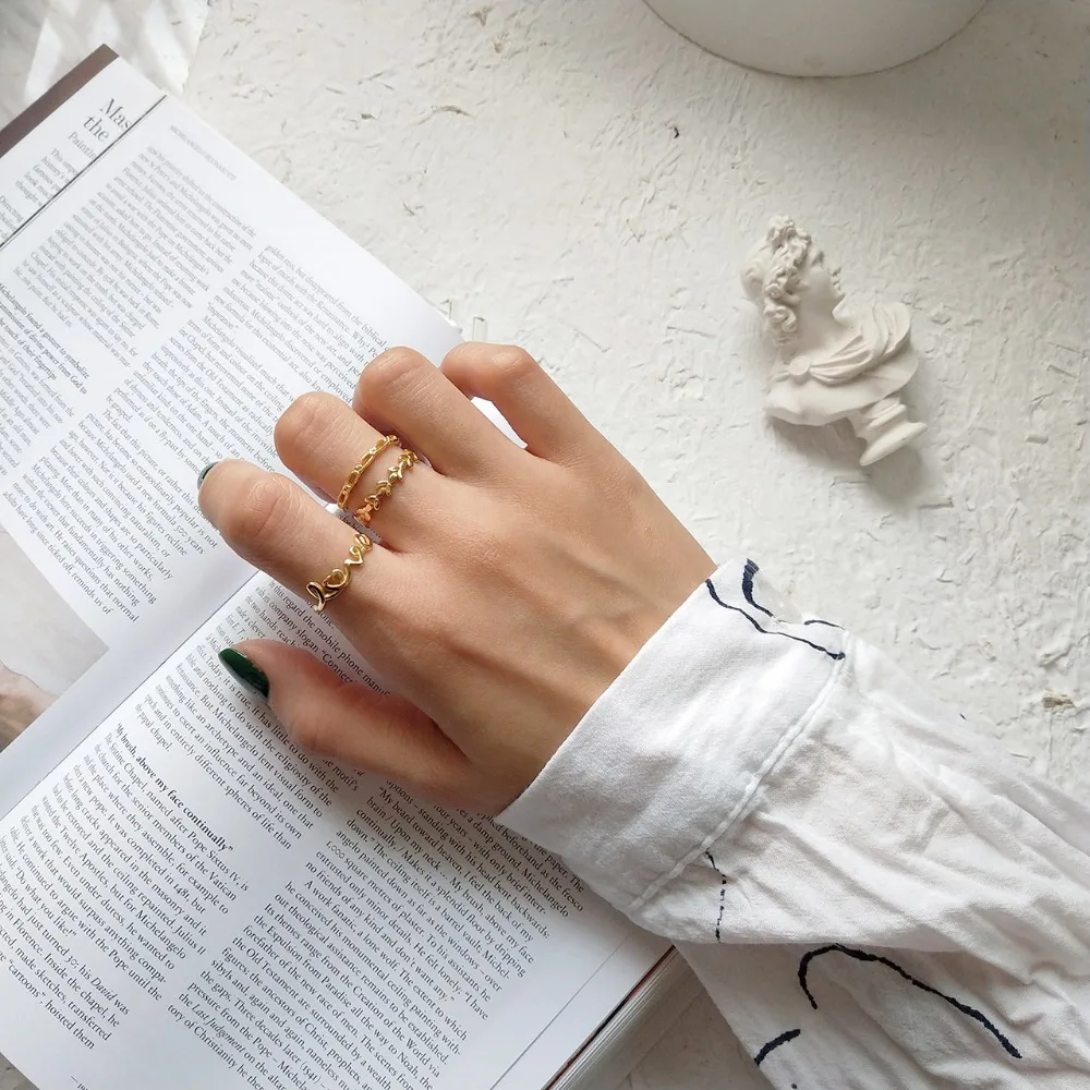 SHANICE, серебро 925 пробы, прямоугольная пряжка, кольца, золотые, модные, квадратные пряжки, креативные, открытые, тонкие, кольца для женщин, золотые украшения