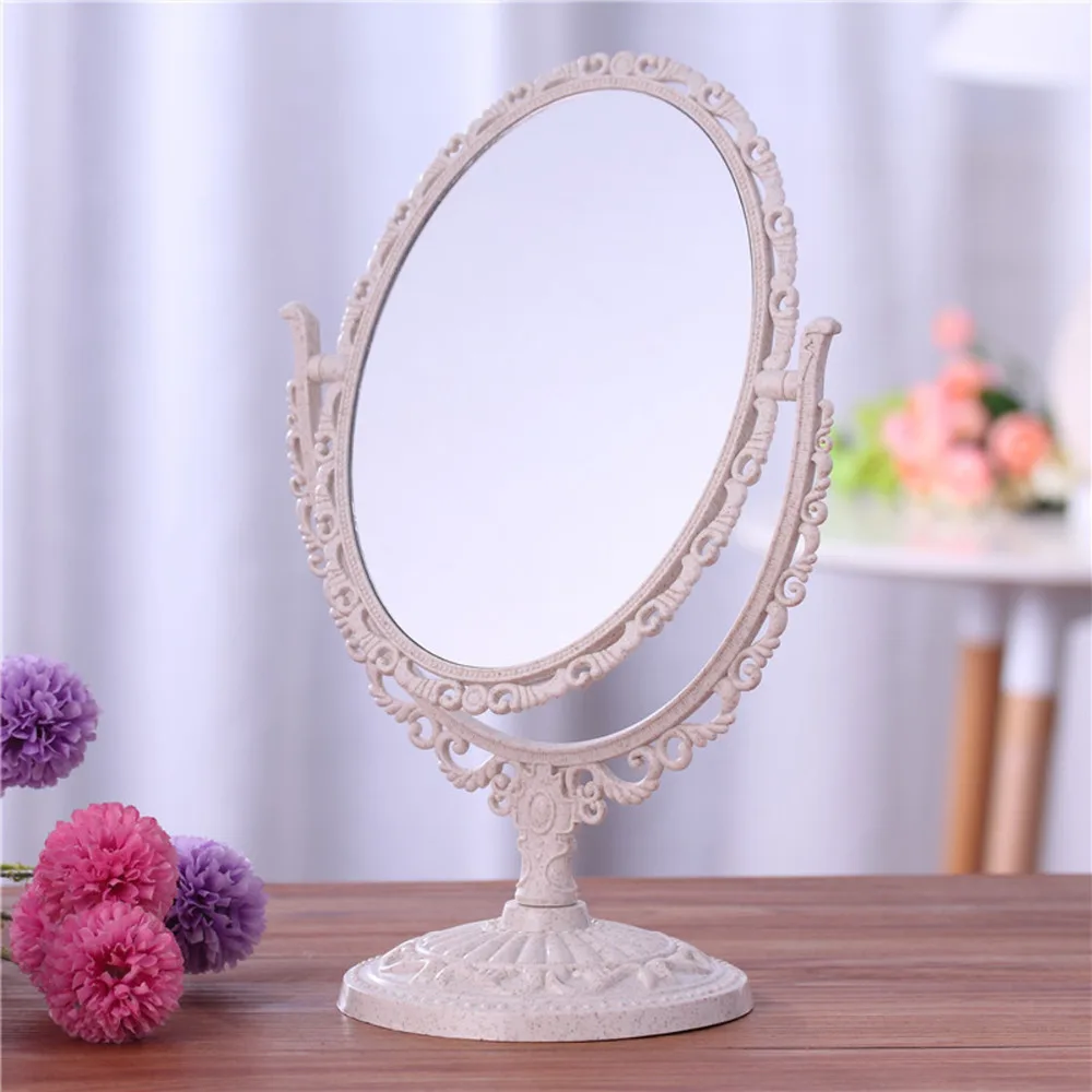 Двустороннее косметическое зеркало для макияжа овальное бритья стол ванной на