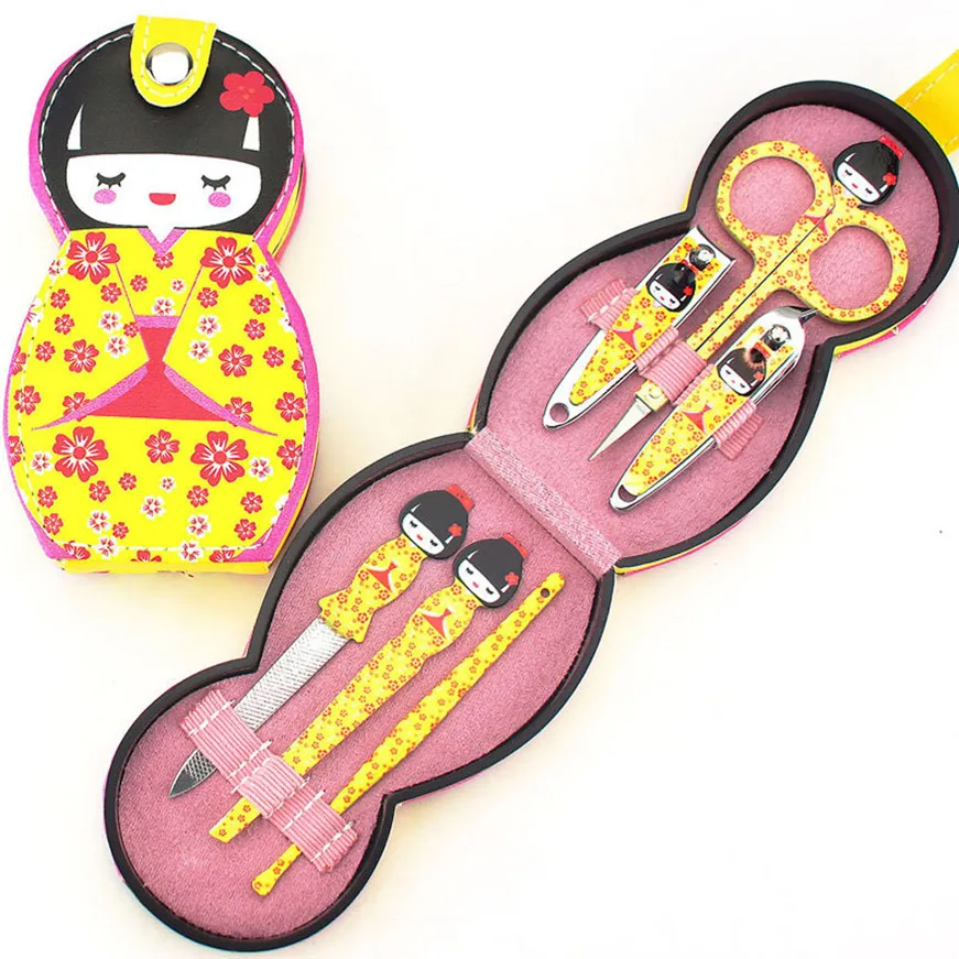 2017*6 шт набор японские куклы щипчики для ухода за ногтями Маникюр Педикюр|manicure