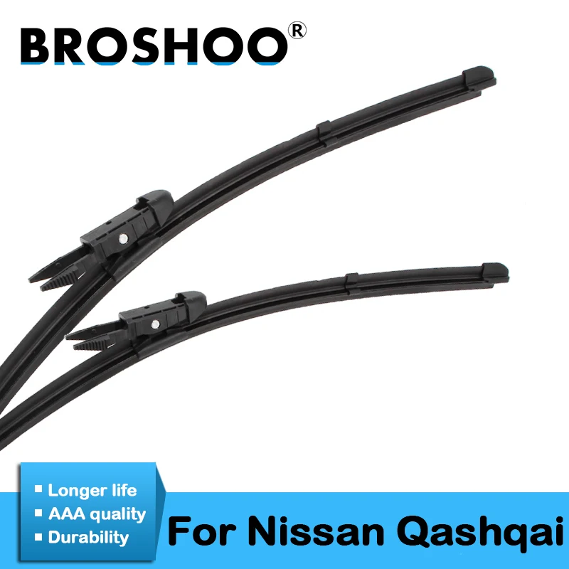 Щетки стеклоочистителя BROSHOO из натурального каучука для Nissan Qashqai J10 J11 2006 2007 2008 2009