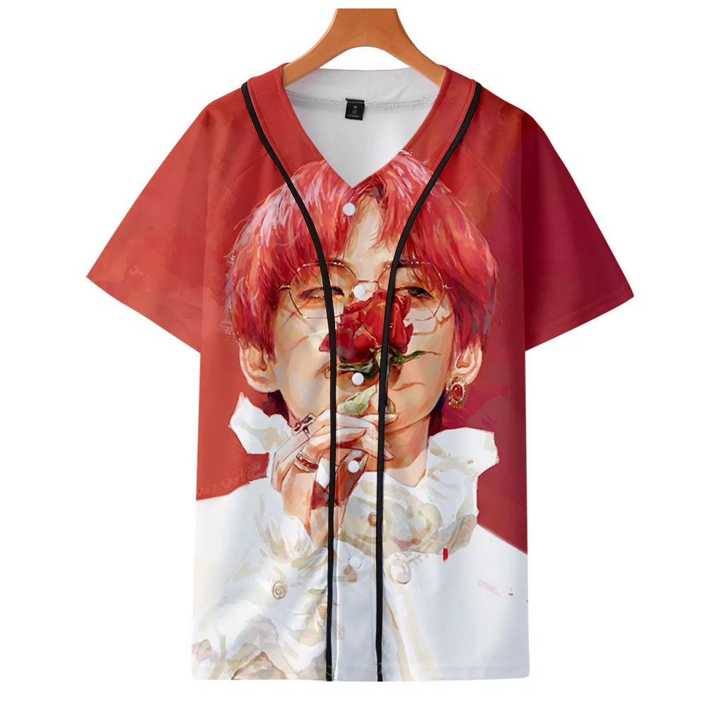 Футболка с коротким рукавом Kpop EXO JIN SUGA женский корейский Свободный кардиган