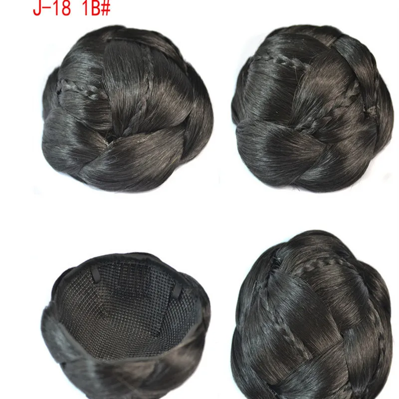 Шиньон парики Вьющиеся Волнистые Синтетический С Косами Updo Chignon Парики