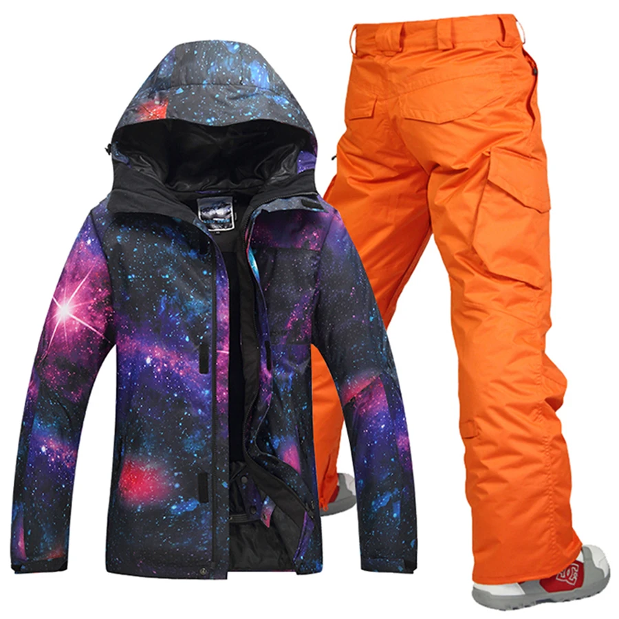 2017 Gsou снег Новый лыжный костюм комплект Для Мужчин's сноуборд куртка и штаны