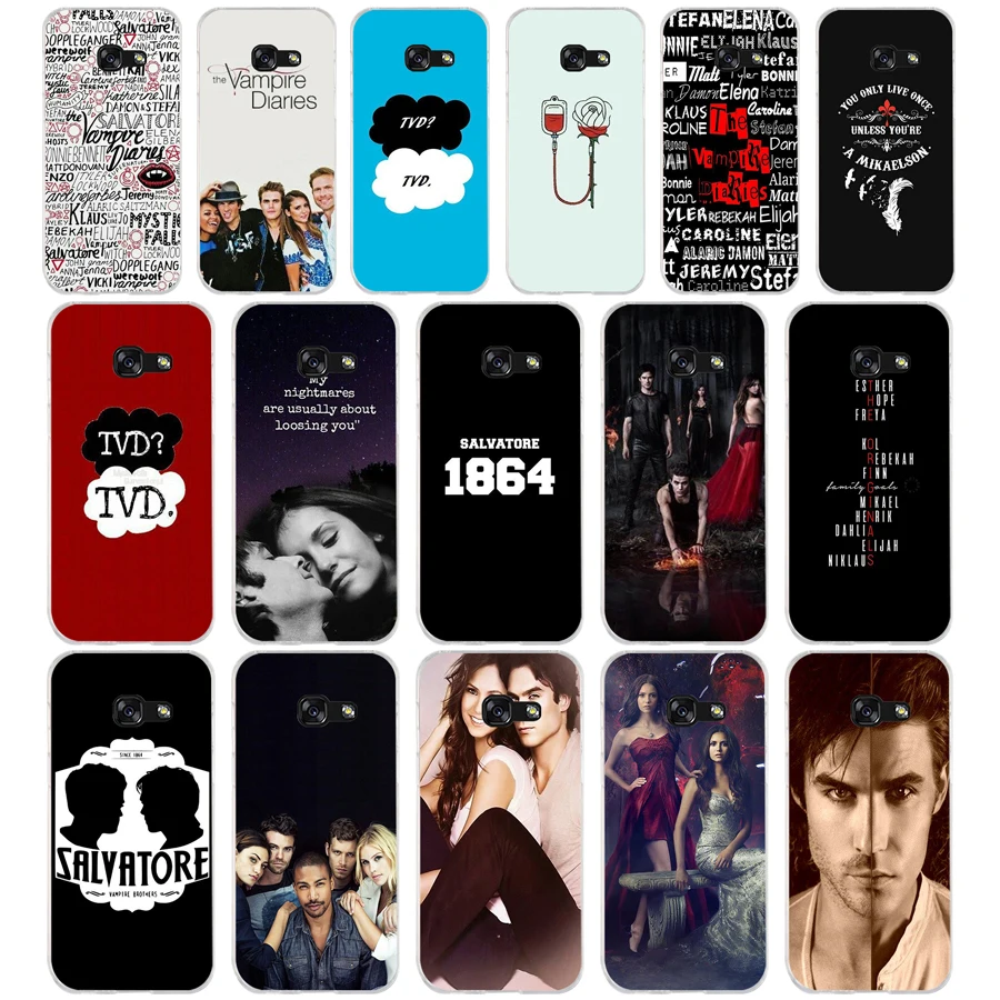 124SD Дневники вампира 02 Мягкий Силиконовый ТПУ чехол для телефона Samsung a3 2016 a5 2017 a6