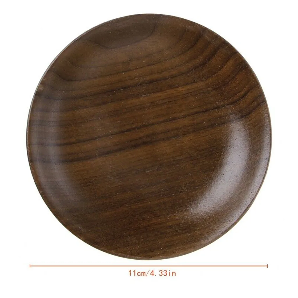 Новинка 2019 деревянные круглые тарелки фруктовый торт чай кофе десертная тарелка