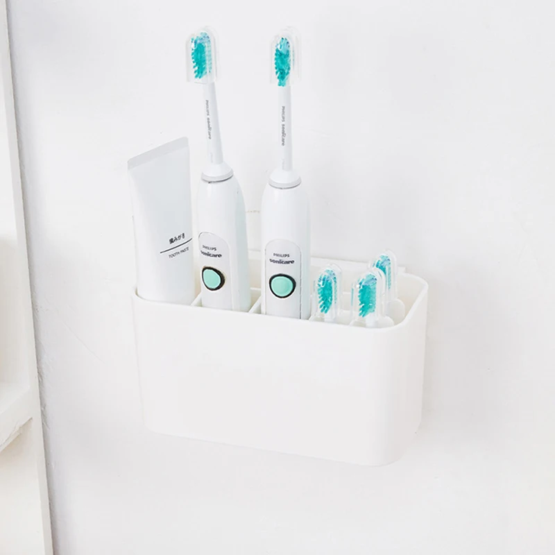 Держатель для электрической зубной щетки съемный ящик хранения ванная комната