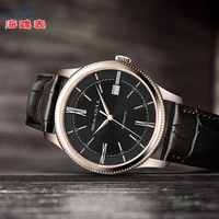 sea gull business watches mens mechanical wristwatches calendar 50m waterproof leather valentine male watches 219 17 6077