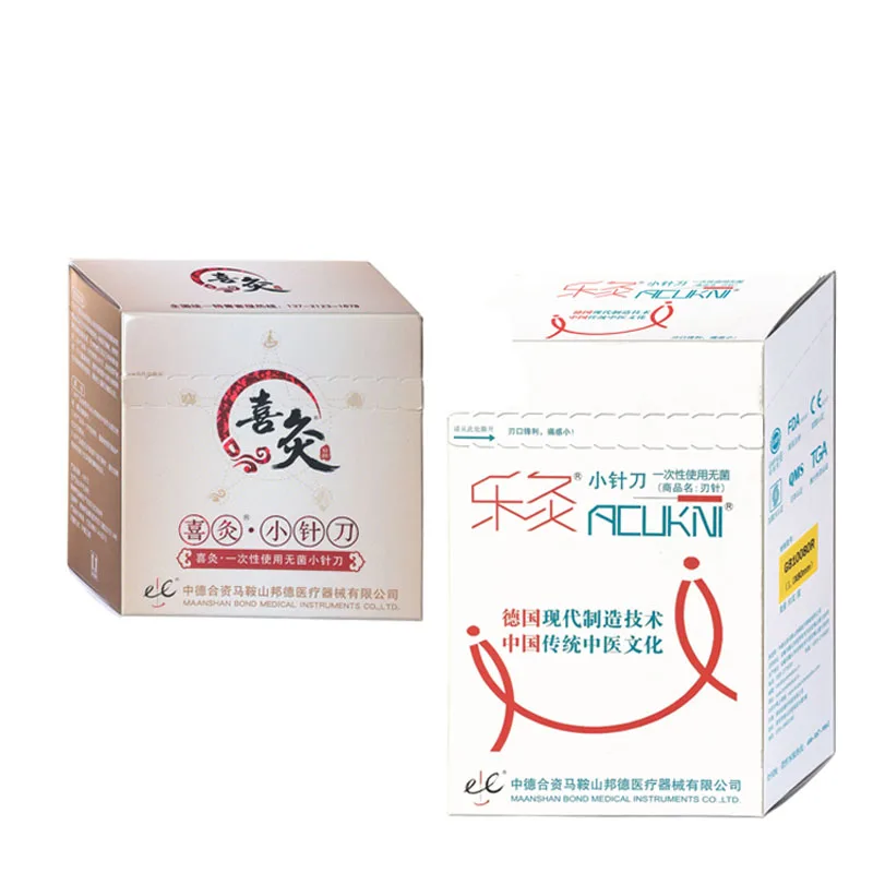 Стерильные одноразовые иглы EACU стерильные для акупунктуры Пластик ручки лезвие