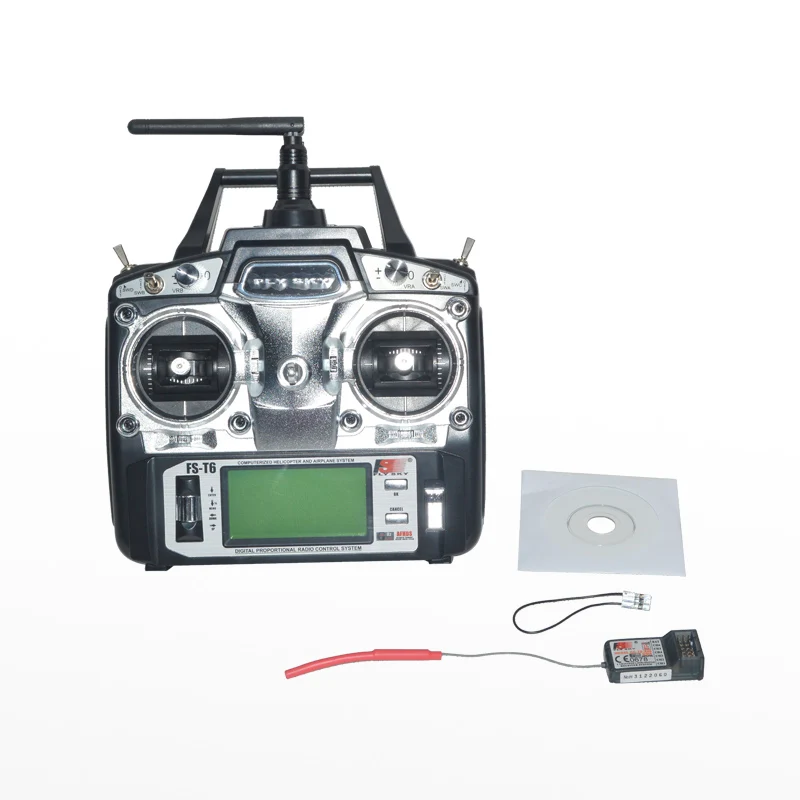 Оригинальный Flysky FS T6 2 4 г 6CH Planel Управление w/ЖК дисплей Экран передатчик + R6B