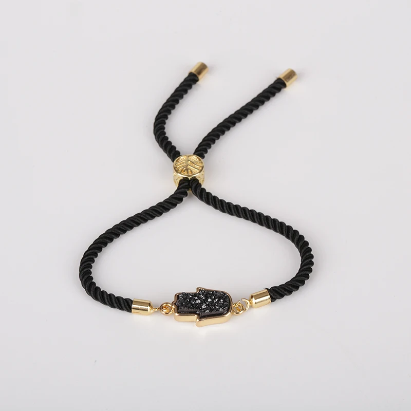 Женский плетеный браслет ручной работы красный/синий/черный Регулируемый