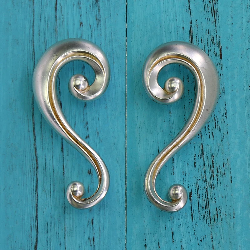 4 шт. 60 мм Античные ручки шкафа антикварные ящика для комода Вытяжная ручка