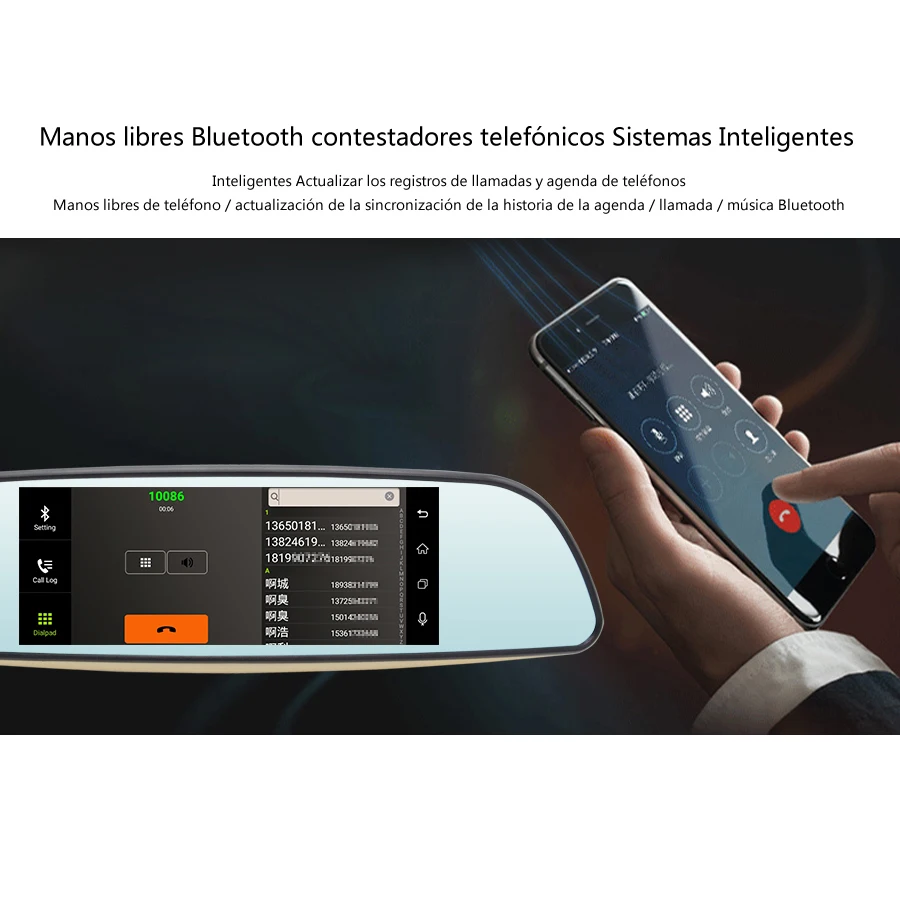 Junsun 6.86 &quotAndroid 5.0 Видеорегистраторы для автомобилей GPS навигации 3G Зеркало заднего