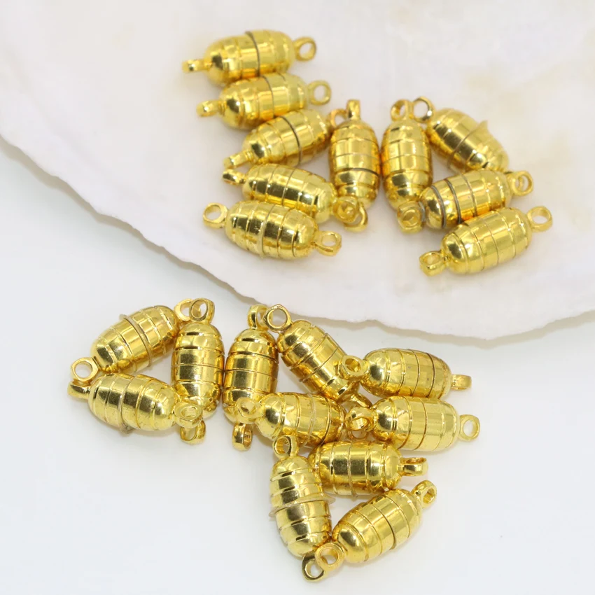 Высокое качество 10 шт Лидер продаж 5*15 мм баррель формы магнитная позолоченные