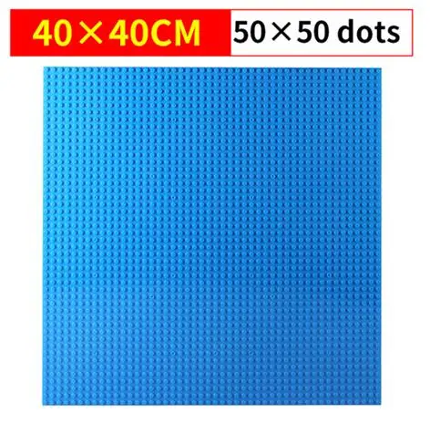 Blue 50*50 точек маленький кирпич DIY строительные блоки большая Базовая пластина 40*40 см маленькие кирпичи опорная плита строительные игрушки для детей опорная плита - Цвет: Blue