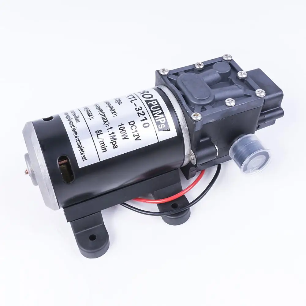 DC 24 V 100 W 130PSI 8L/мин мембранный самовсасывающий насос высокого давления для воды сельскохозяйственный Электрический водяной насос Автомойка спрей