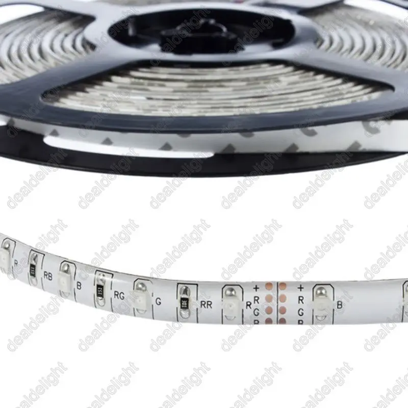 30 шт. 5 DC12V 3528 SMD 60Led/m 300 светодиодов IP65 водонепроницаемая RGB гибкая светодиодная