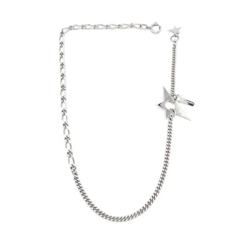 Jusin новой моды циркон пентаграмма звезды волны короткая цепочка на ключицы