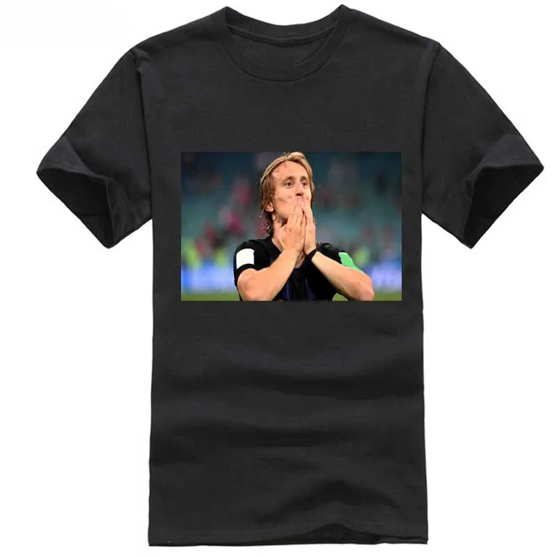 Modric croatia качественная Золотая Мужская футболка Забавный мистер футболист 2018