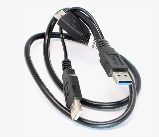 Фото USB 3,0 Y-кабель Micro Type B папа-стандартный тип A Папа + источник питания новый №2