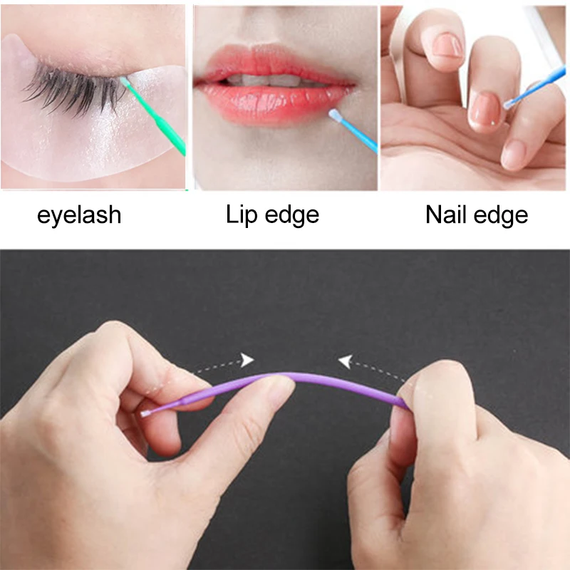 Yelix 100 шт. Micro прочный одноразовый инструмент для очистки ресниц наращивания кисти