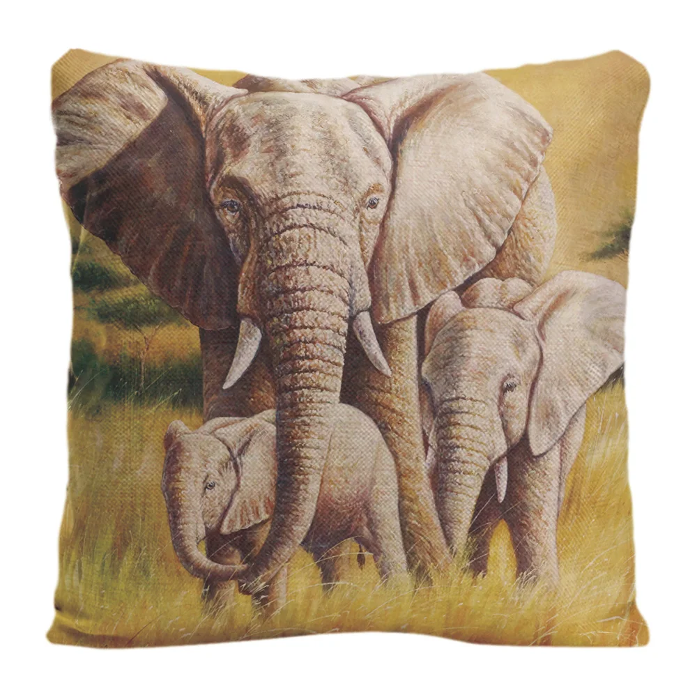 Наволочка для подушки с изображением красочного слона милая наволочка дикими