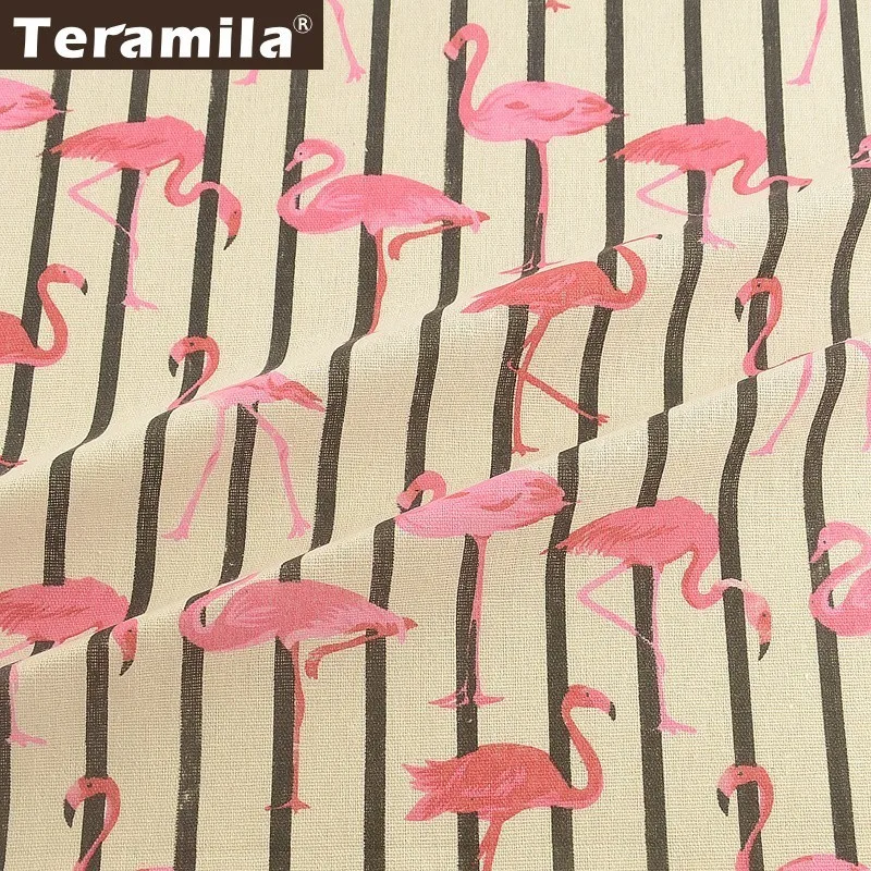 Teramila ручное крашеное хлопковое белье с птичкой ткань Tissu сделай сам скатерть