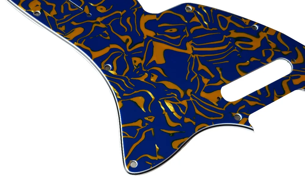 Pleroo Custom Guitar pickgaurd для Tele 69 Thinline гитарная Накладка защиты от царапин 4 слойная синяя