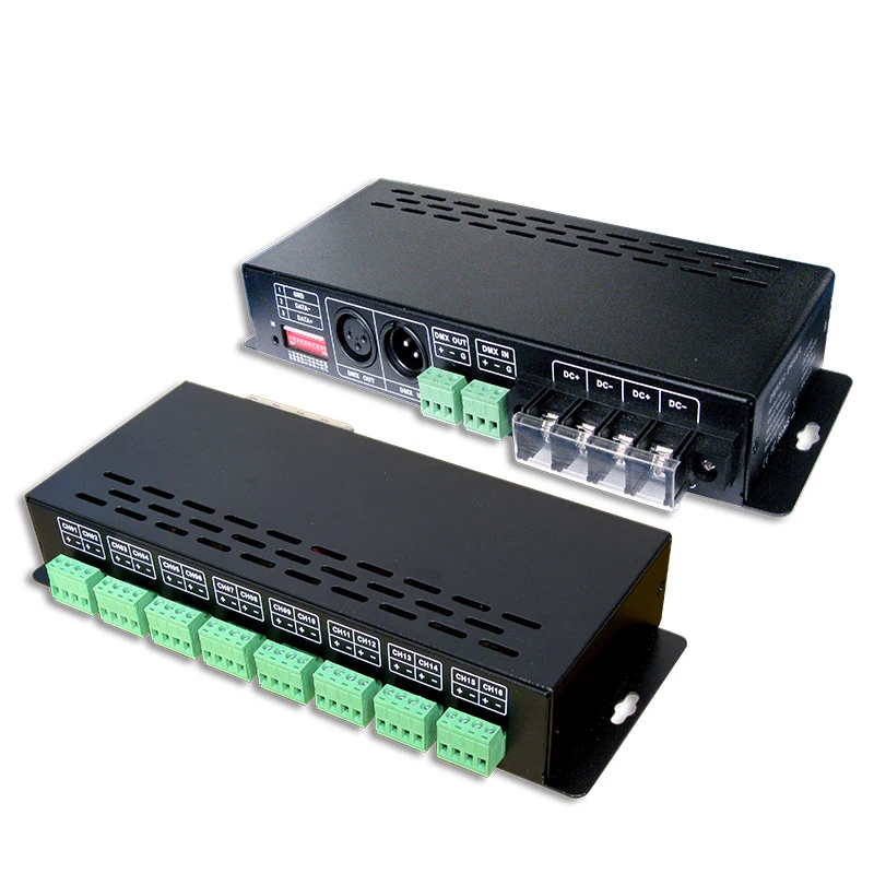 Новый LT 880 350mA Led DMX декодер постоянного тока DC12V DC48V * 16CH 16 канальный выходной RGB DMX512