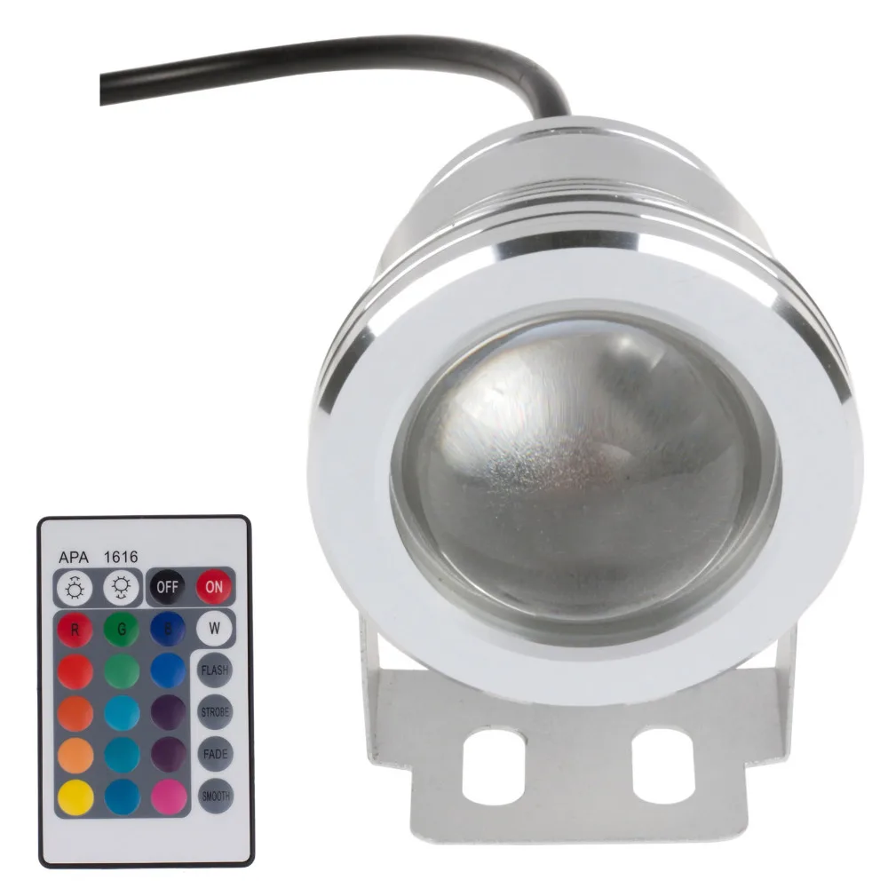IP68 10 Вт 12 В светодиодный подводный RGB фонарь для бассейна 1000 лм водонепроницаемый