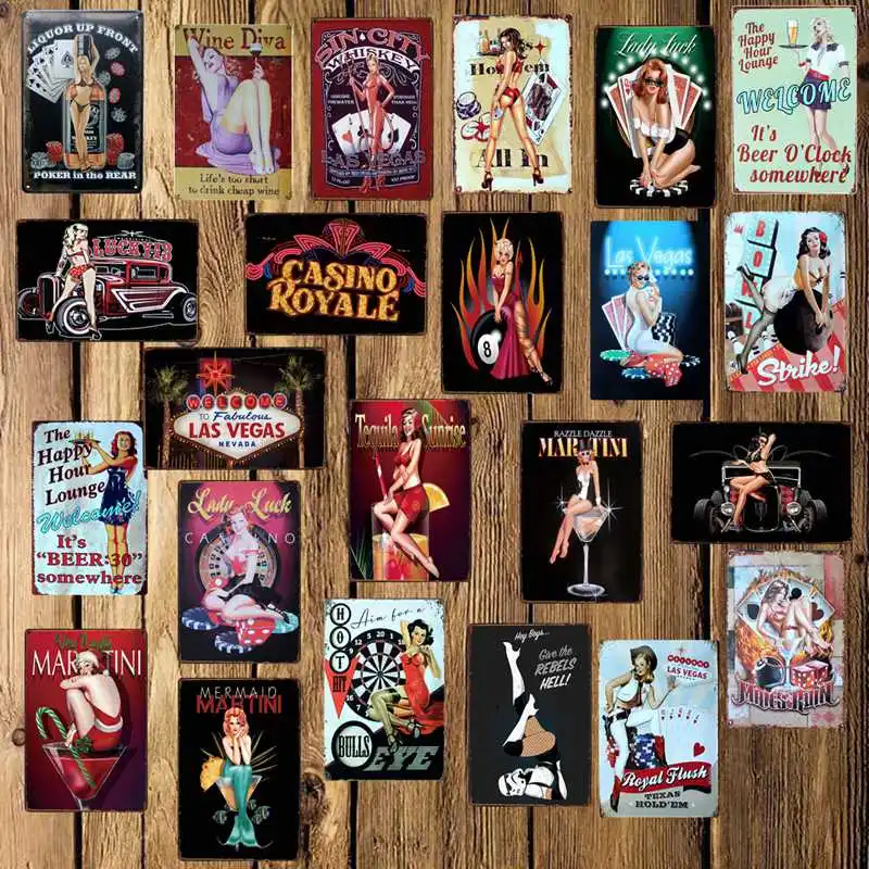 

[ Mike86 ] LAS VEGAS Metal Sign Wall Plaque Travel Poster Custom Painting Room Romantic Decor Art LT-1693