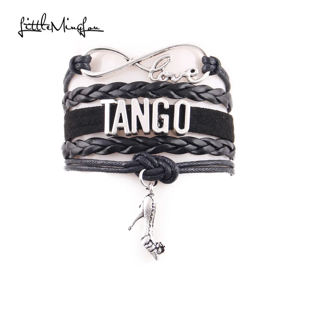 Женские браслеты Infinity love Tango женские подвеска каблуки кожаные и обручи для танцев